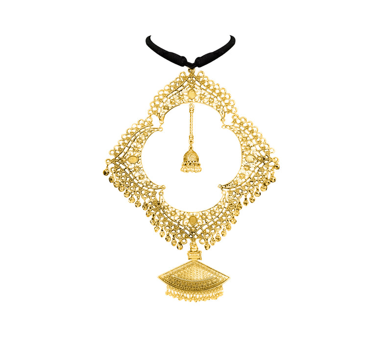 Oxidised Handmade Boho Design Choker Necklace for Women and Girls - RB197