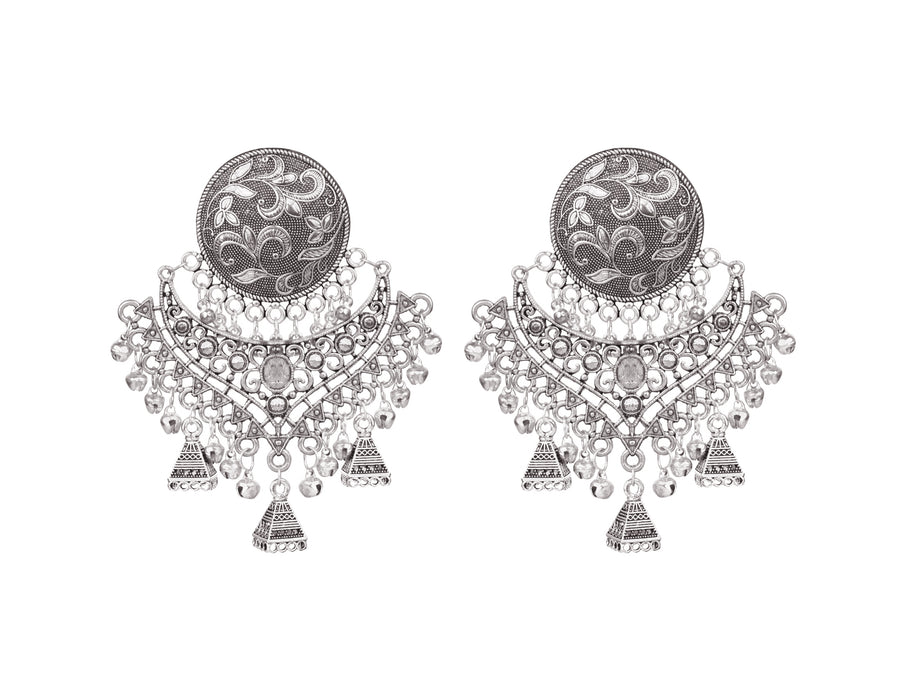 Oxidised Jhumka Earrings for Women and Girls-RB332
