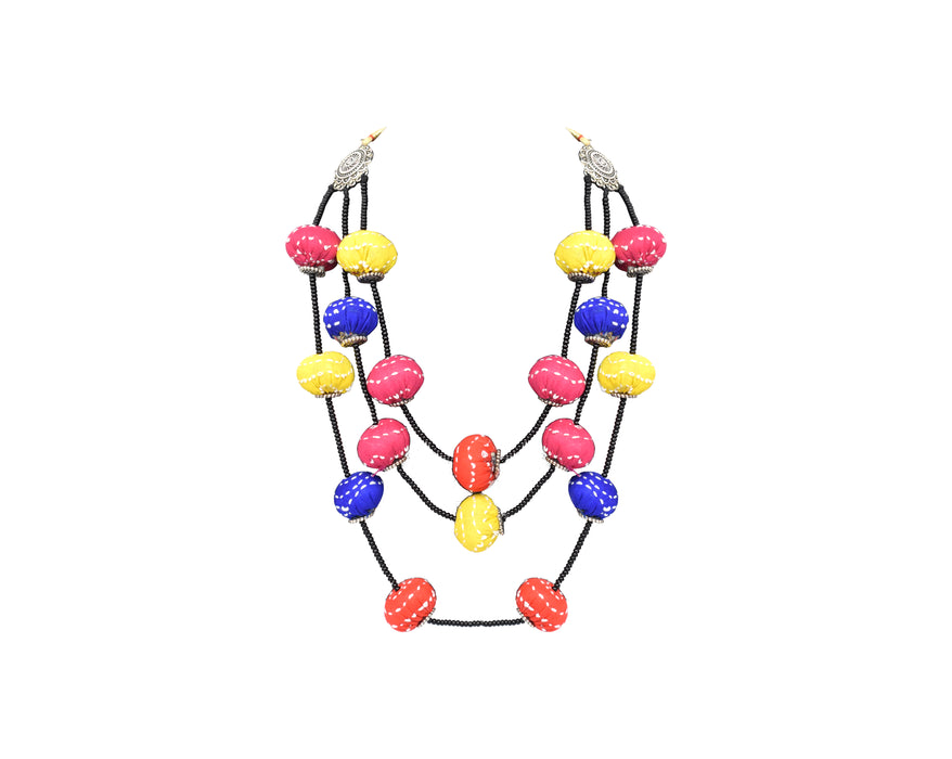 Handmade Stylish Designer Navratri Garba Necklace With Oxidised German Silver Charms for Women and Girls-UFH151