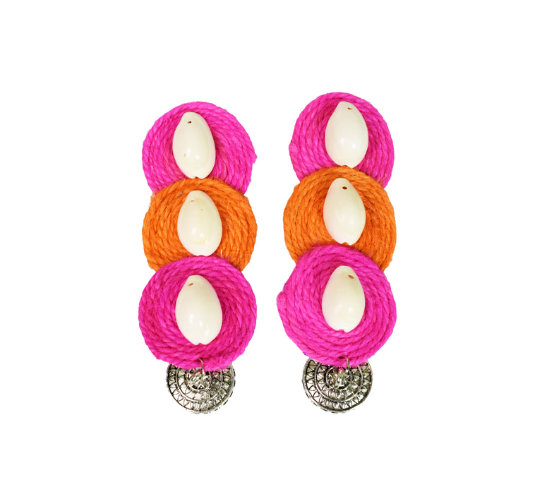Handcrafted Jute Silver Oxidized Jhumka Earring for Women's and Girls-UFH199