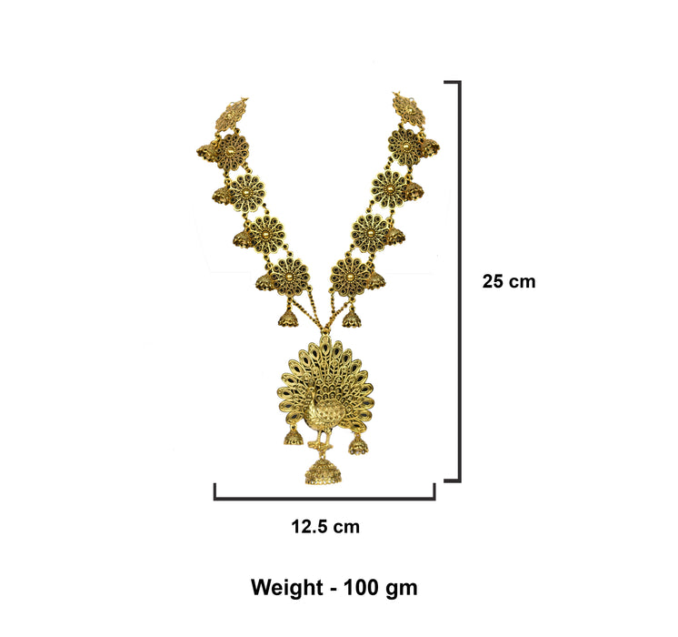 Stylish Golden Oxidized Fashion Necklace for Women and Girls-UFH315