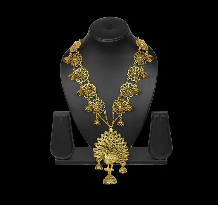 Stylish Golden Oxidized Fashion Necklace for Women and Girls-UFH315