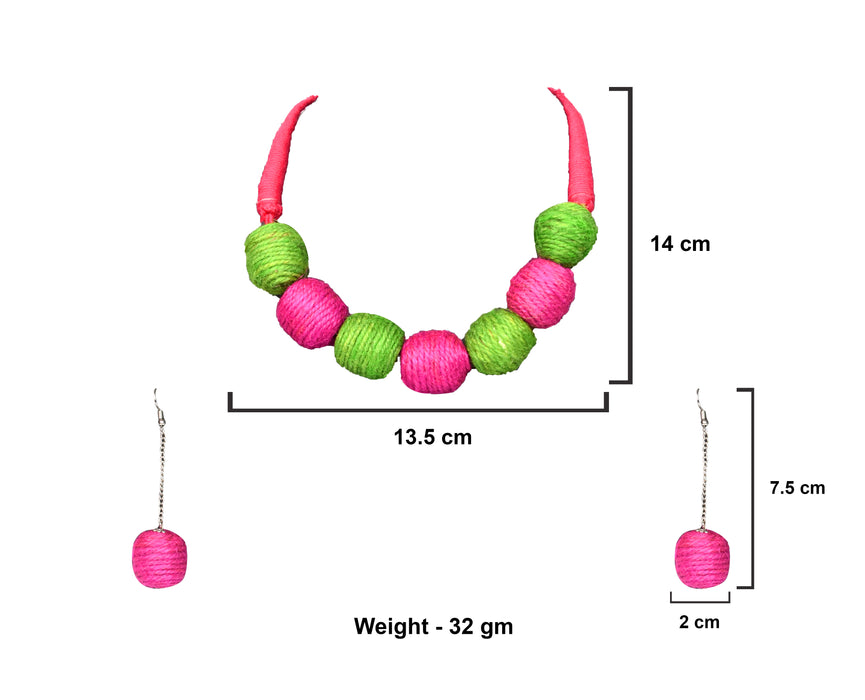 Handmade Choker Necklace Earring Set for Women and Girls-UFH322