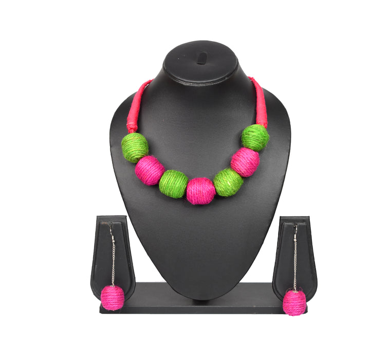 Handmade Choker Necklace Earring Set for Women and Girls-UFH322