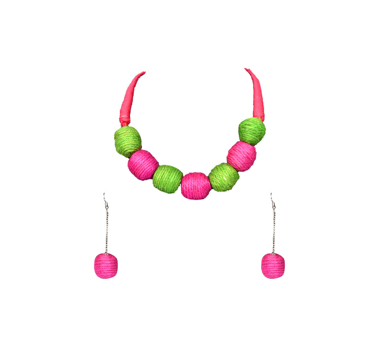 Handmade Choker Necklace Earring Set for Women and Girls-UFH322