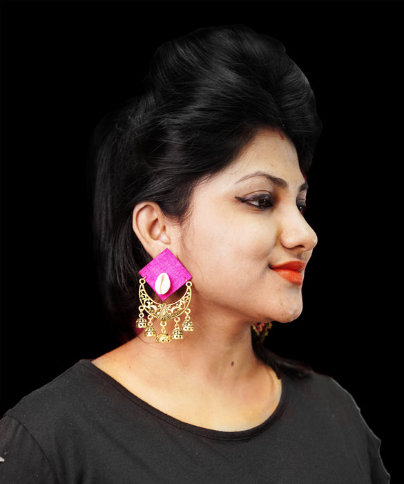 Golden Oxidised Boho and Contemporary Designed Earrings for Women and Girls-UFH347
