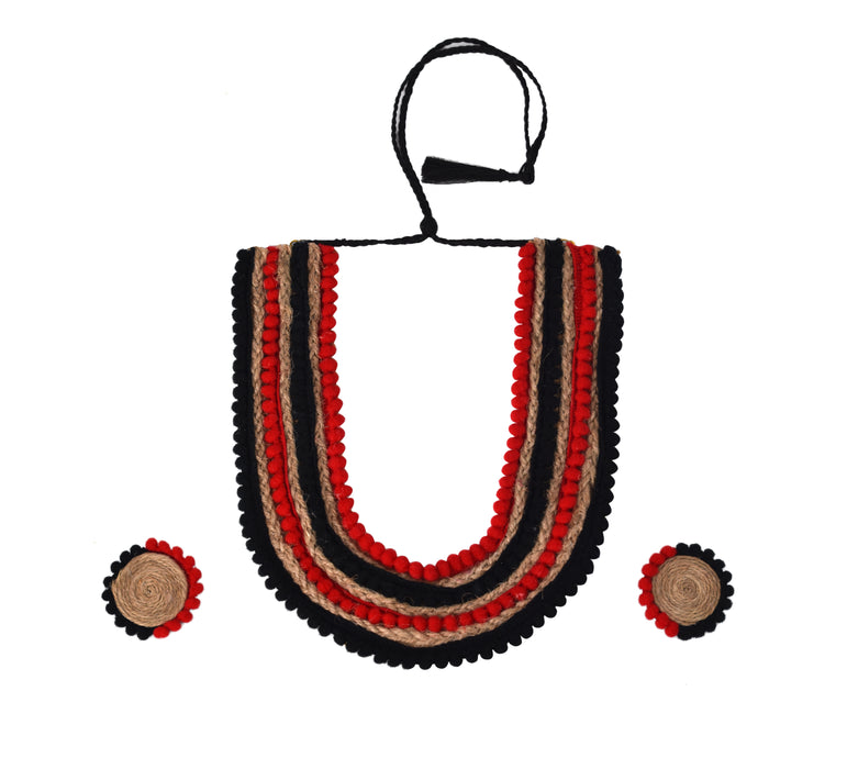 Handmade Boho Design Necklace Earring Set for Women and Girls-UFH401