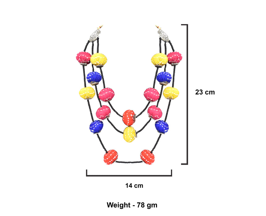 Handmade Stylish Designer Navratri Garba Necklace With Oxidised German Silver Charms for Women and Girls-UFH151